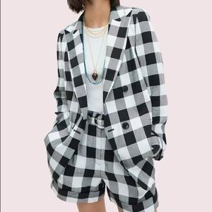 kate spade gingham blazer